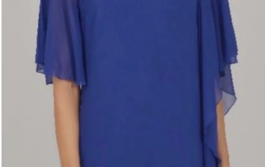 Royal Blue Chiffon Trouser Suit - Wedding Collection