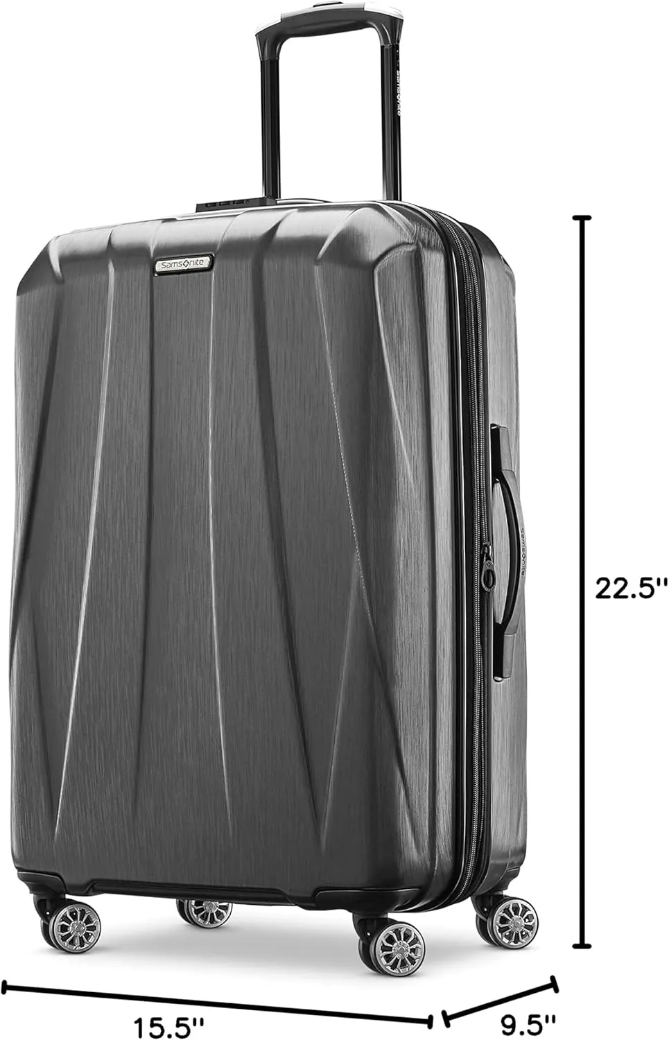 Samsonite Centric 2 Hardside Expandable Luggage with Spinner Wheels, Charcoal, Carry-On 20 Inch