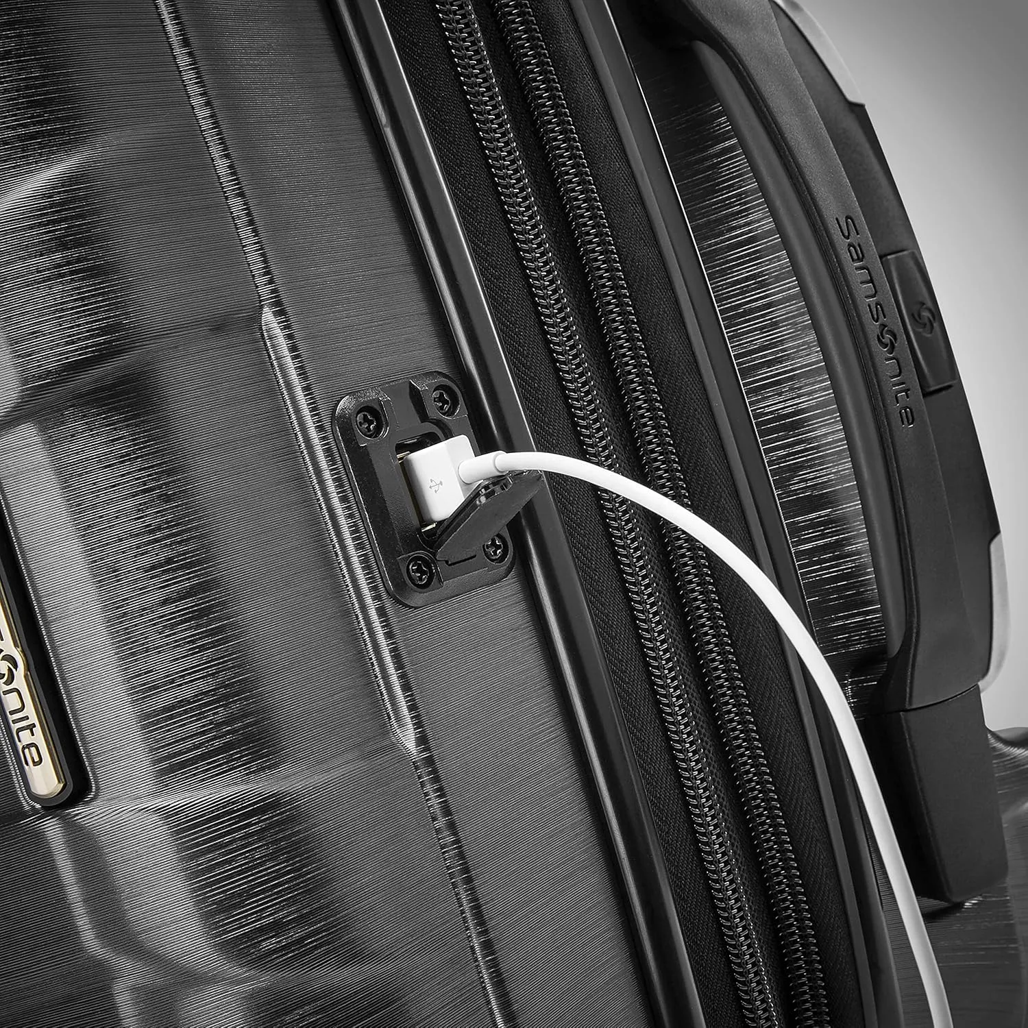Samsonite Centric 2 Hardside Expandable Luggage with Spinner Wheels, Charcoal, Carry-On 20 Inch