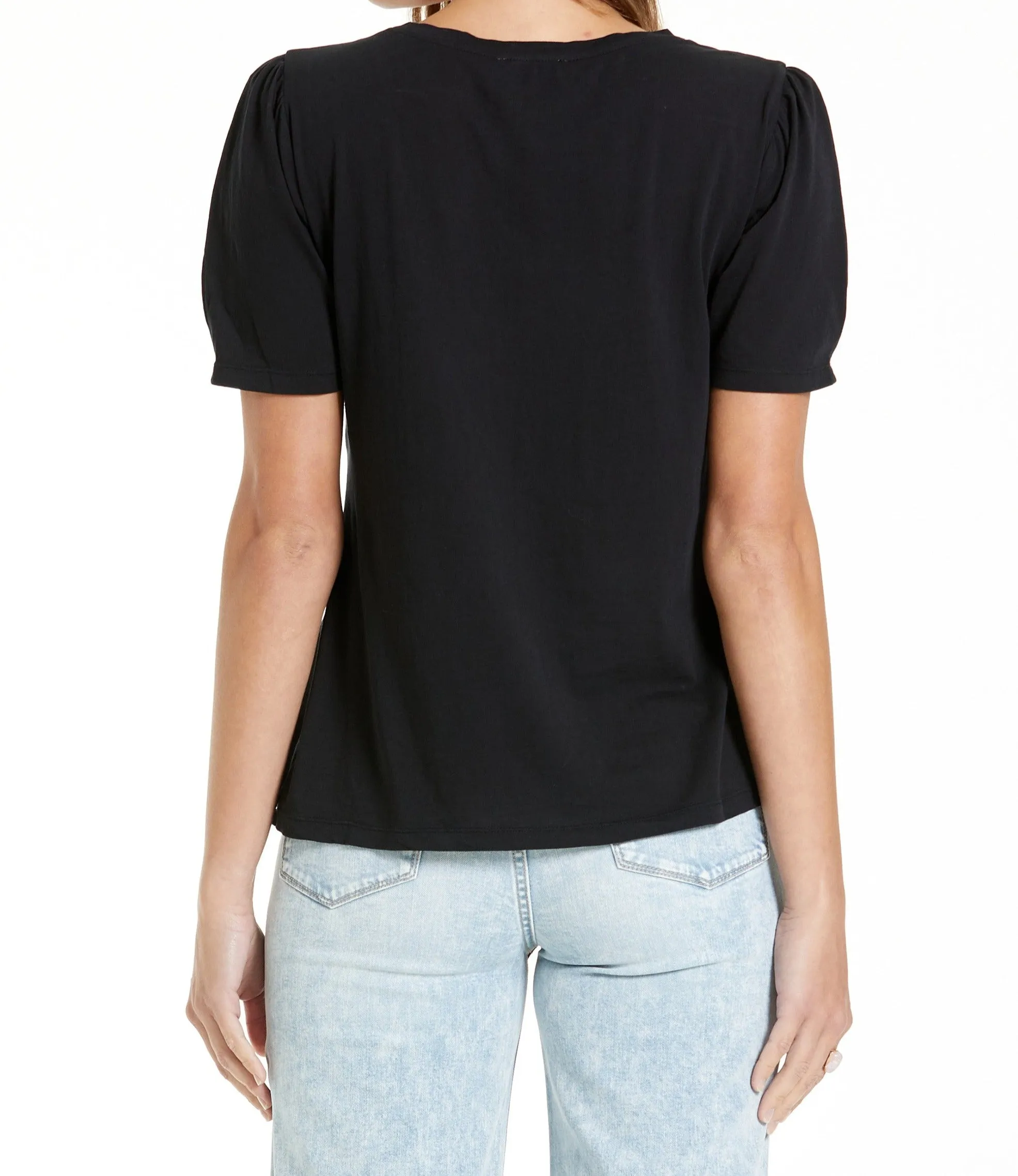 SCARLETTE PUFF SLEEVE TOP BLACK