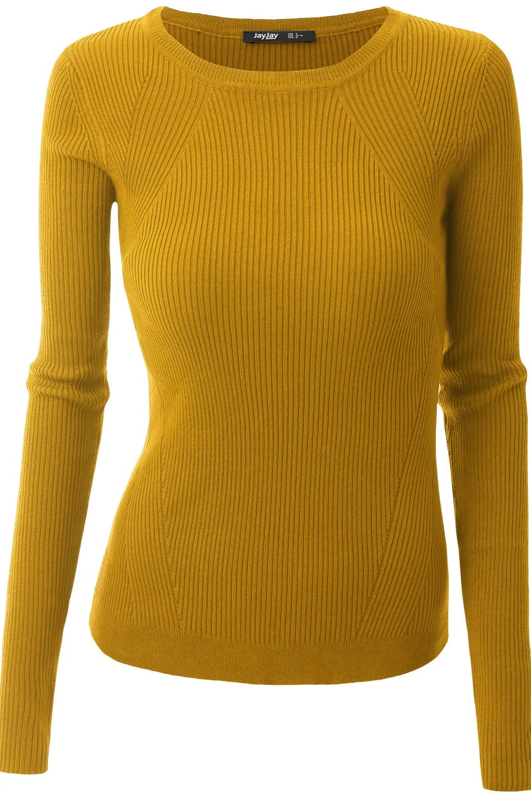 Scoop Pure Color Long Sleeves Regular Blouse