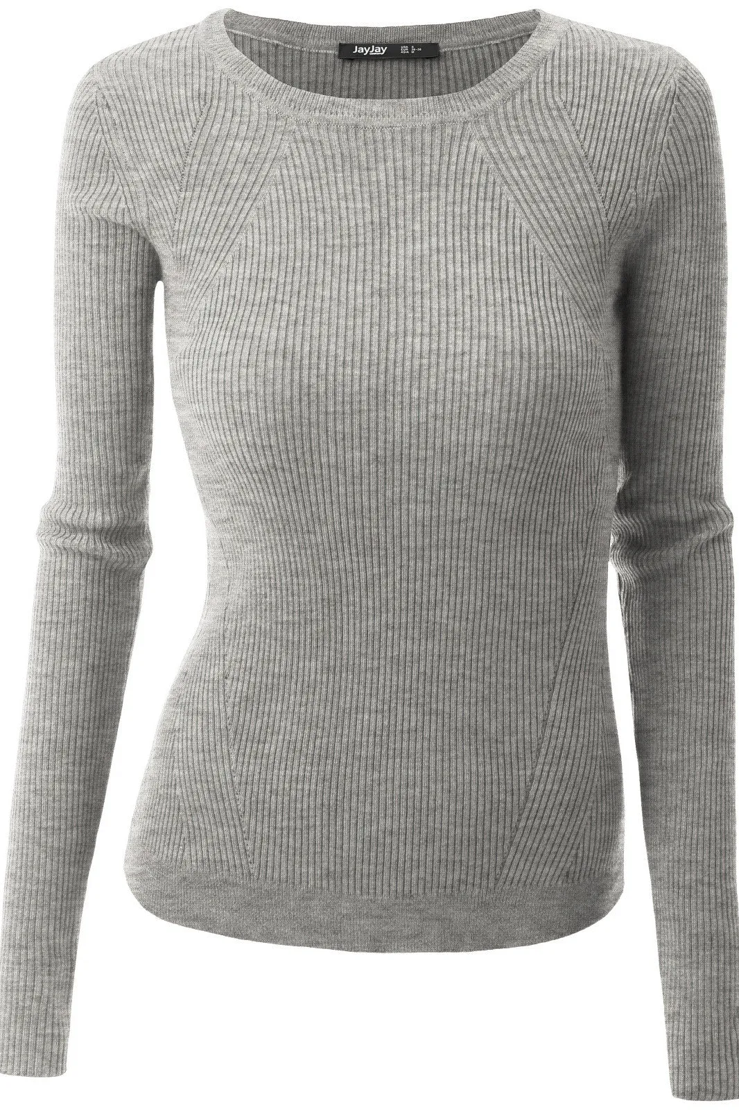 Scoop Pure Color Long Sleeves Regular Blouse