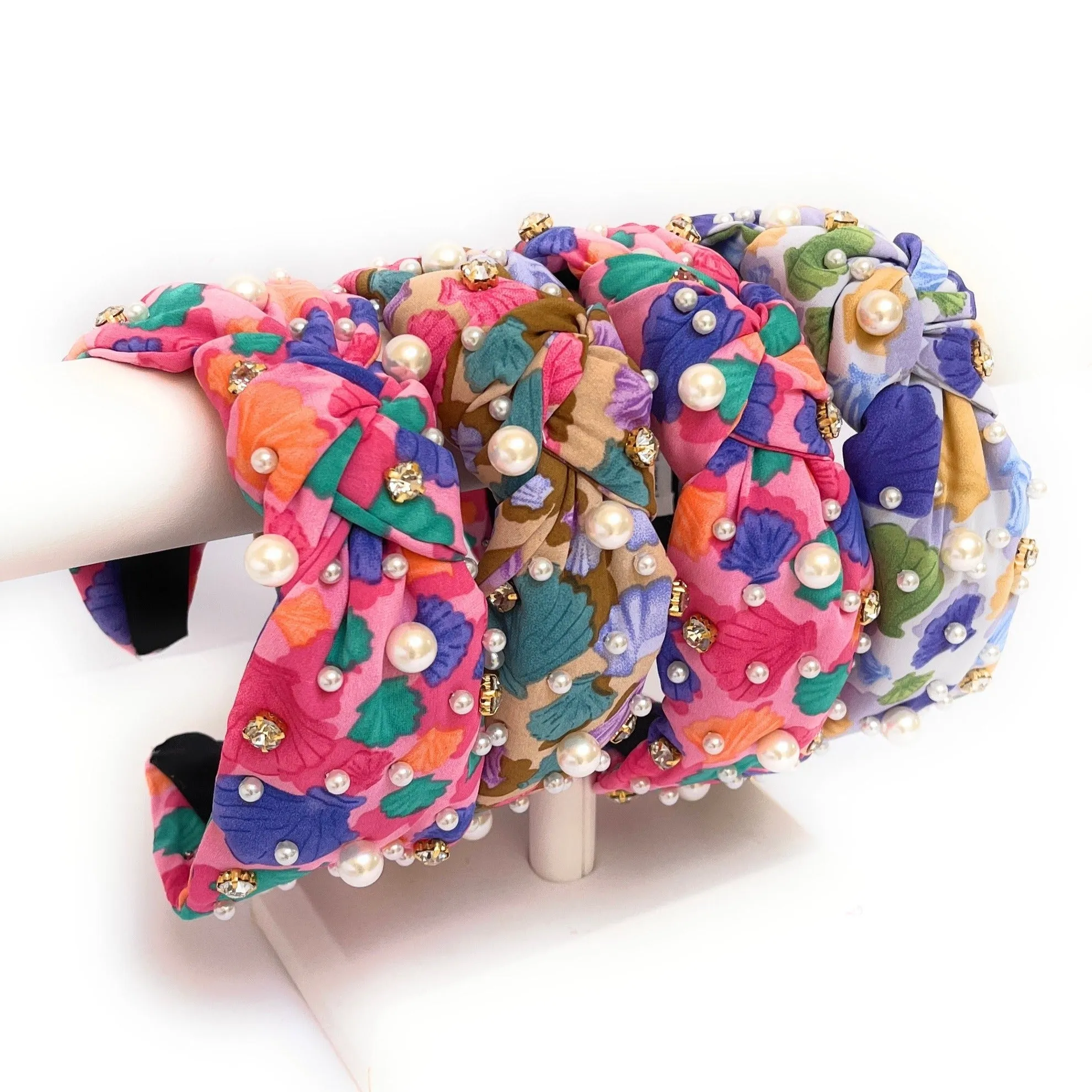 Shells Jeweled Knotted Headband (more colors)