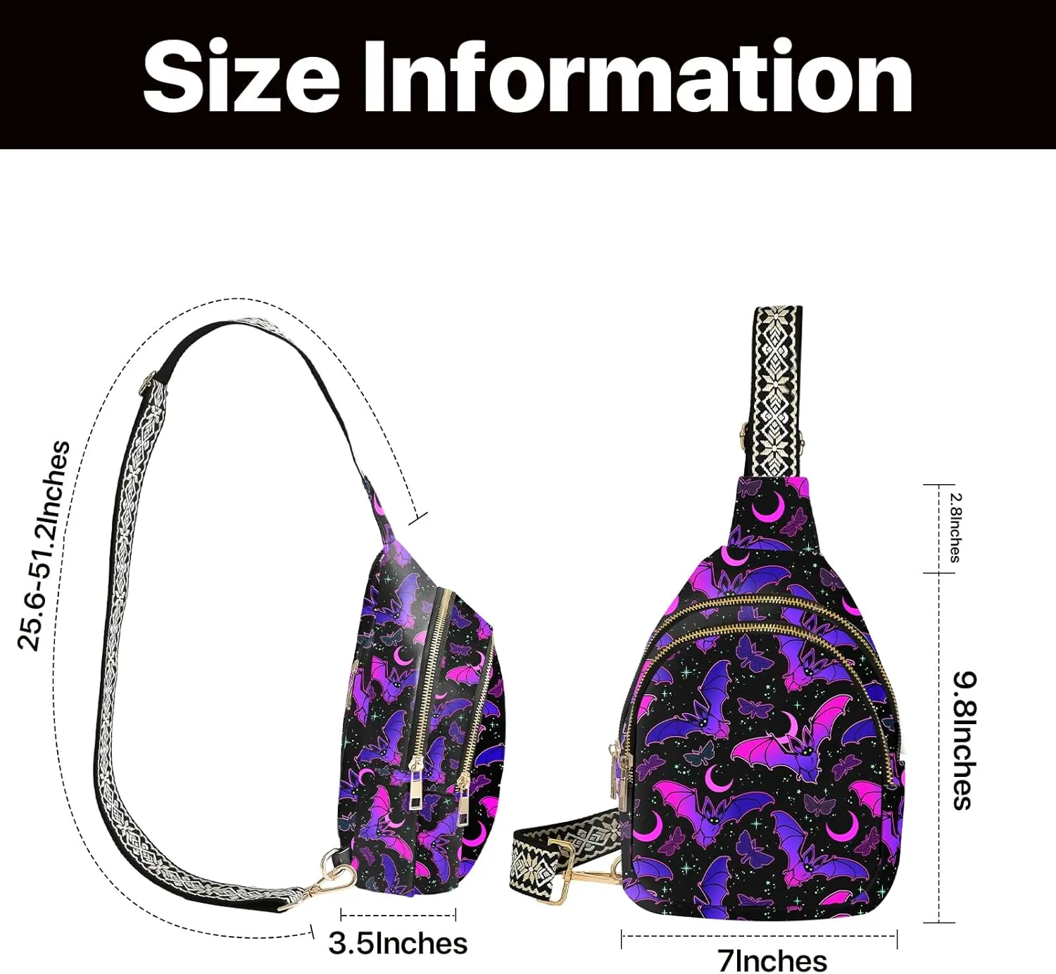 Sling Bag for Women Small Leather Crossbody Bags Travel Sling Backpack with Adjustable Strap for Running Hiking