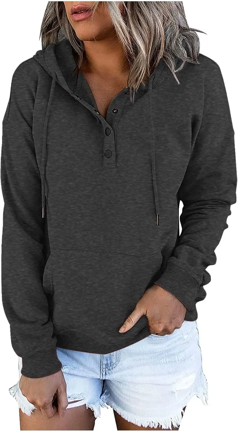 SMIDOW Womens Casual Fleece Hooded Sweatshirts Hoodies Pullover Tops Tunic Blouses Athletic Workout Pullover Y2K Clothes