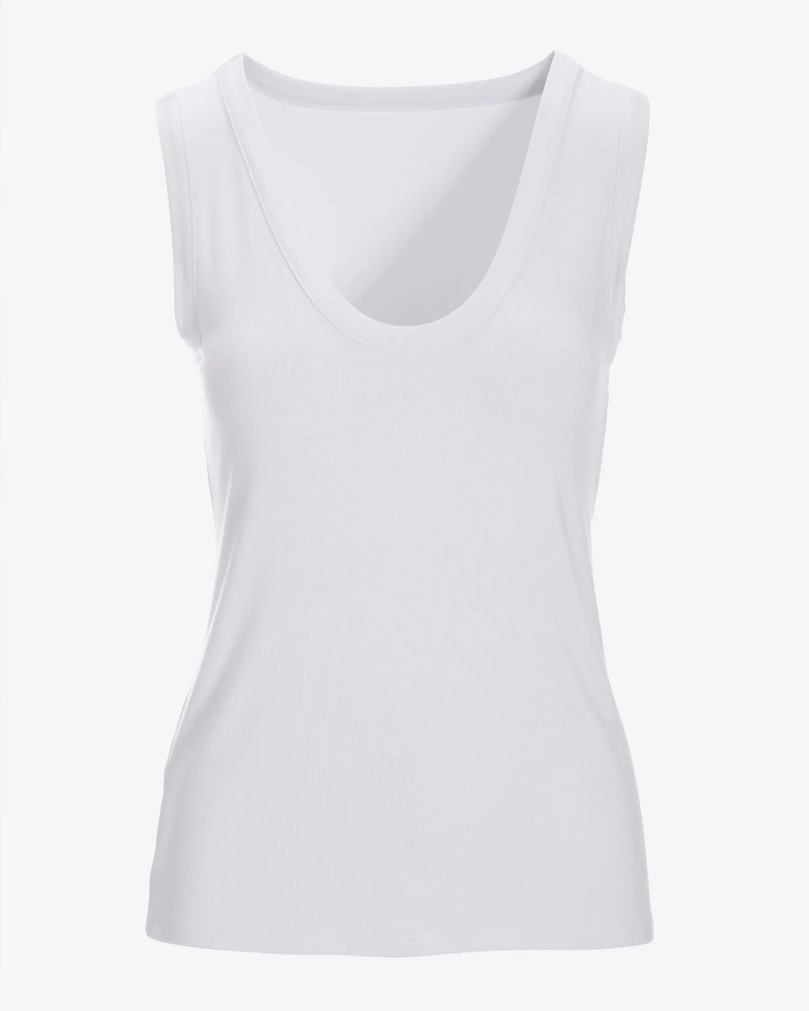 So Effortless Scoop-Neck Tank Top White