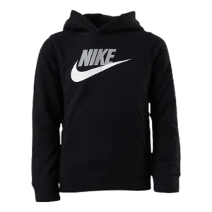Sportswear Club Fleece Big Kids’ Pullover Hoodie BLACK/LT SMOKE GREY