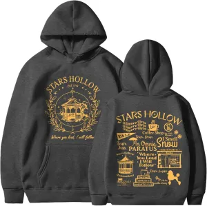 Stars Hollow Sweatshirt Where You Lead I Will Follow Sweatshirts Connecticut 1779 Oversized Hoodie Winter Clothes