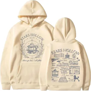 Stars Hollow Sweatshirt Where You Lead I Will Follow Sweatshirts Connecticut 1779 Oversized Hoodie Winter Clothes
