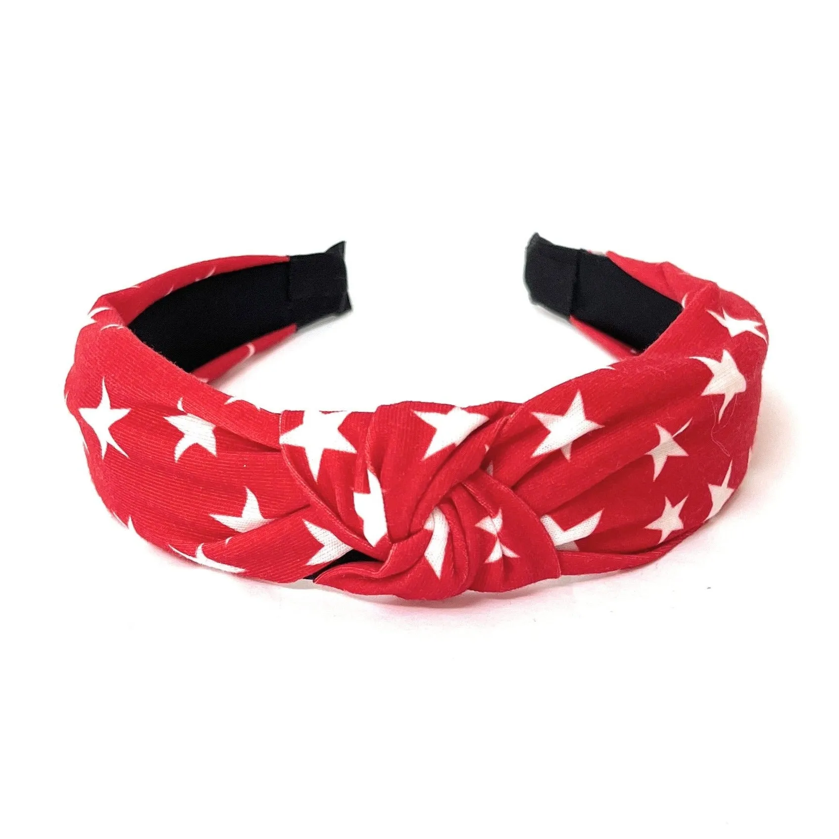 Stars Red Knotted Headband