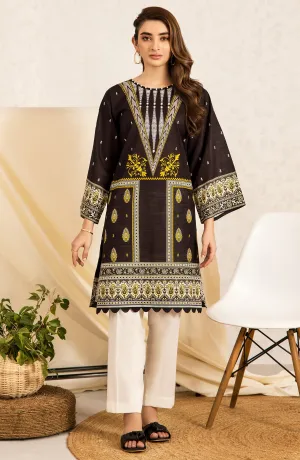 Stitched 1 Piece Printed Khaddar Shirt (HCS-510/S BLACK)