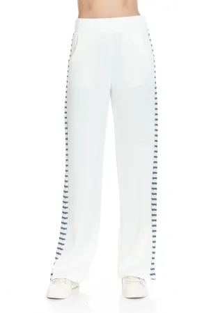 Stripe Out Straight Leg Pants with Pockets