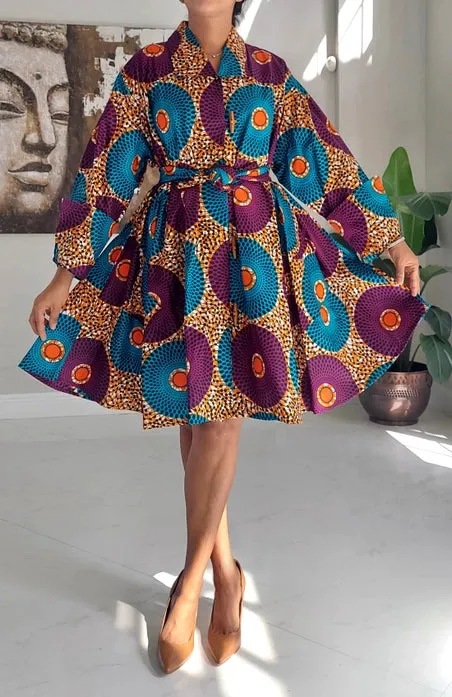 Stylish Classic African Print Women's Dress