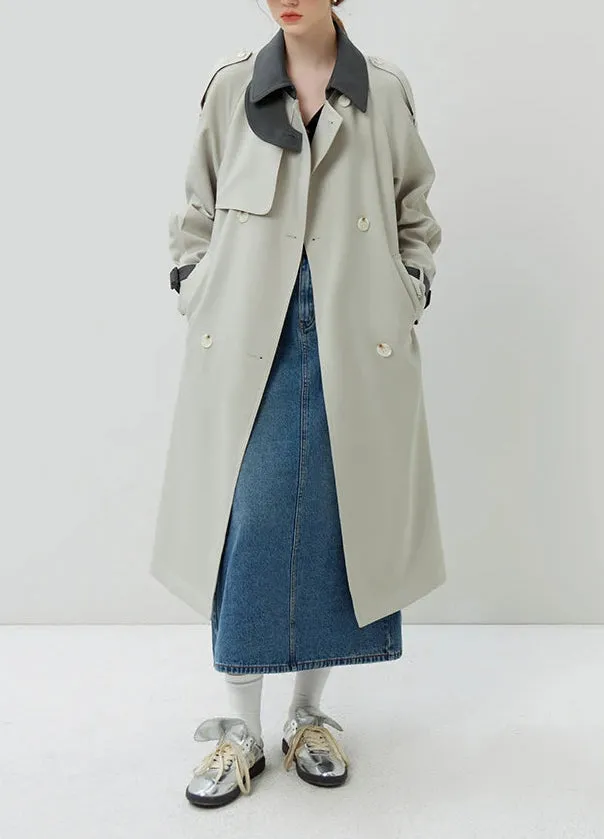 Stylish Double Breasted Long Trench Coat