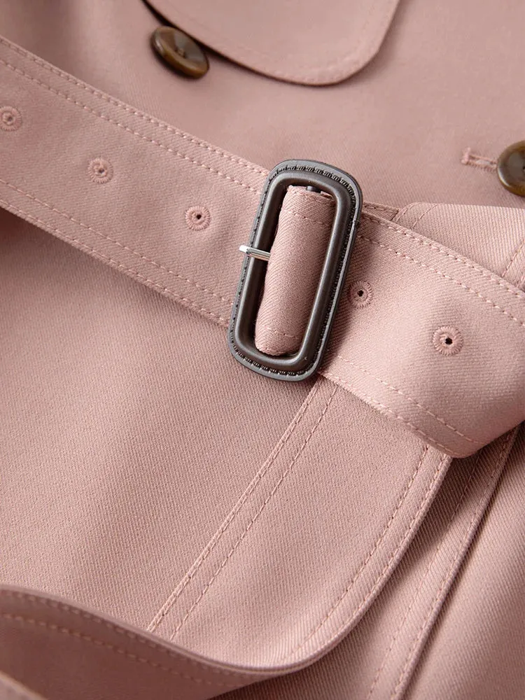 Stylish Double Breasted Long Trench Coat