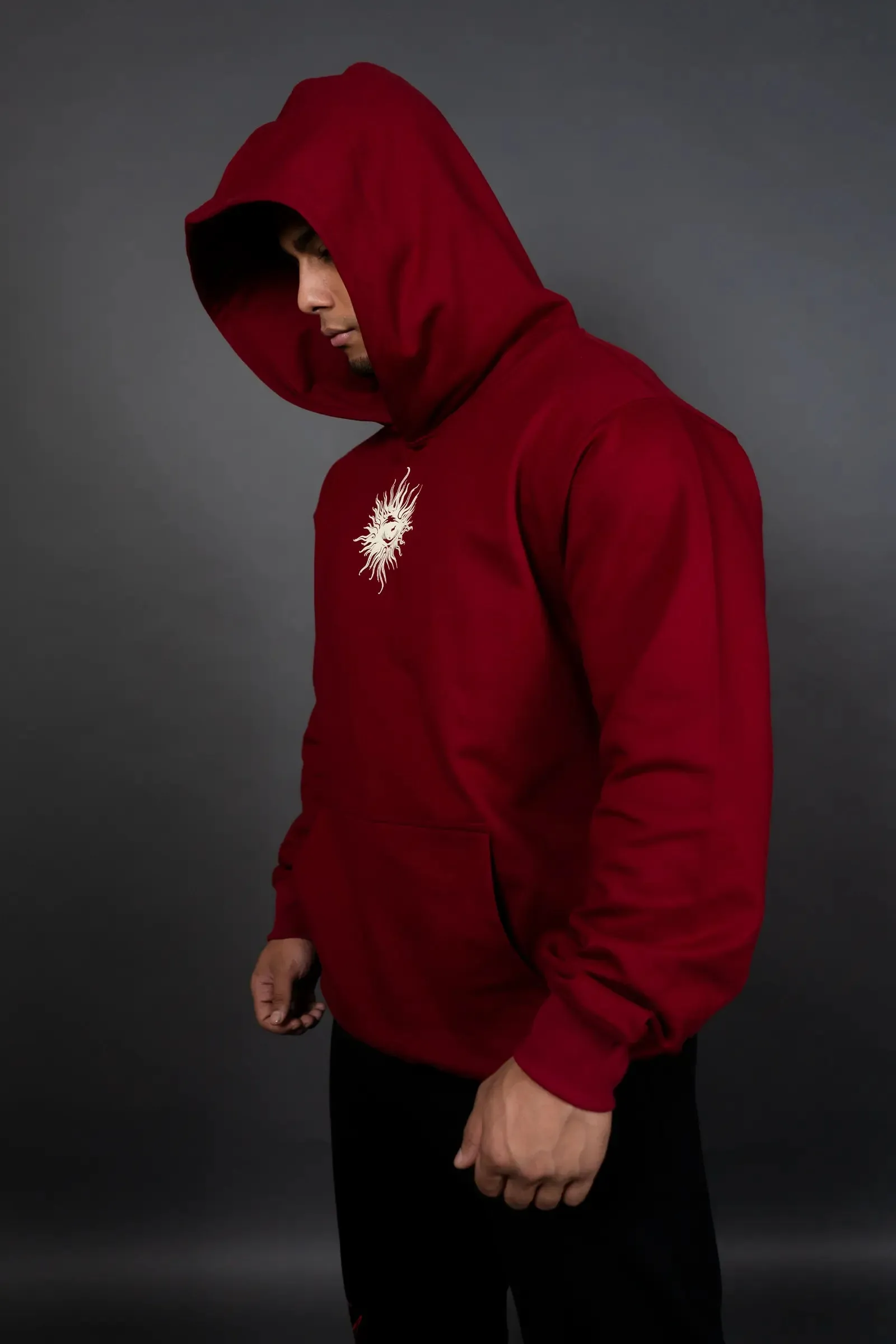 SUNFIRE DRAGON HOODIE (MAROON)
