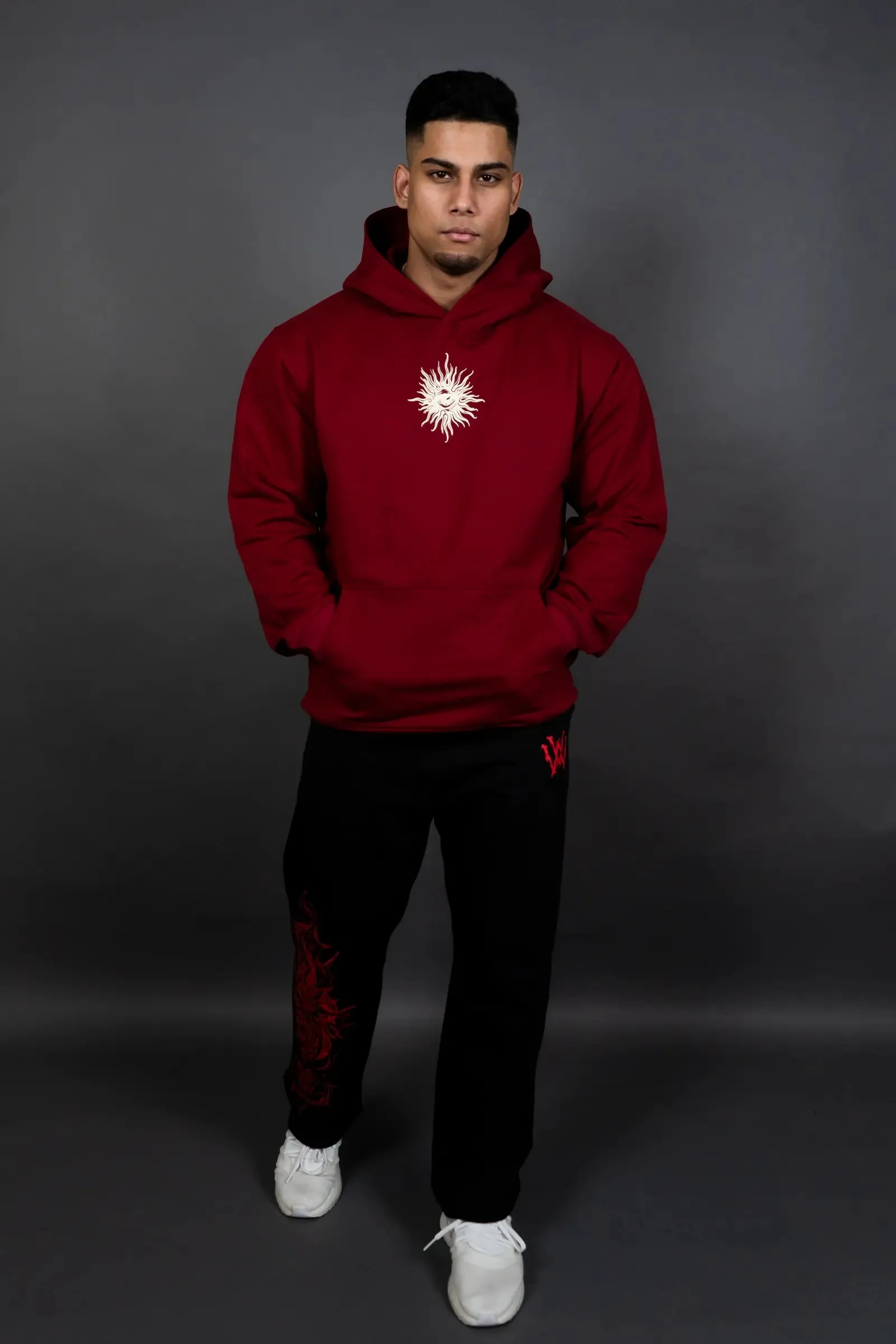 SUNFIRE DRAGON HOODIE (MAROON)