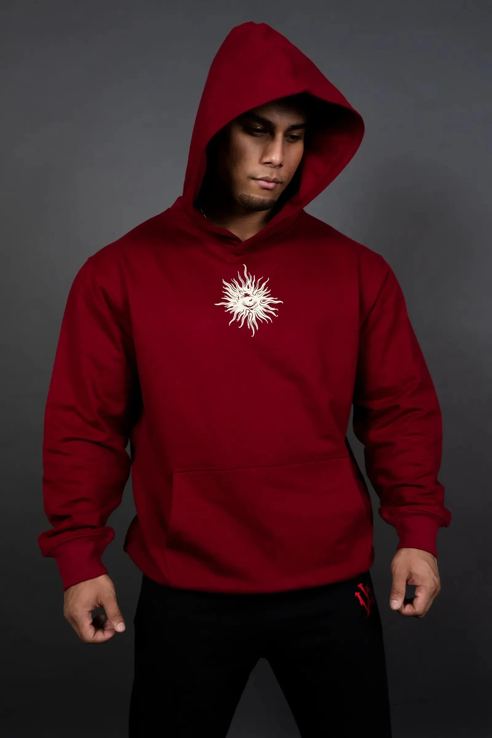 SUNFIRE DRAGON HOODIE (MAROON)