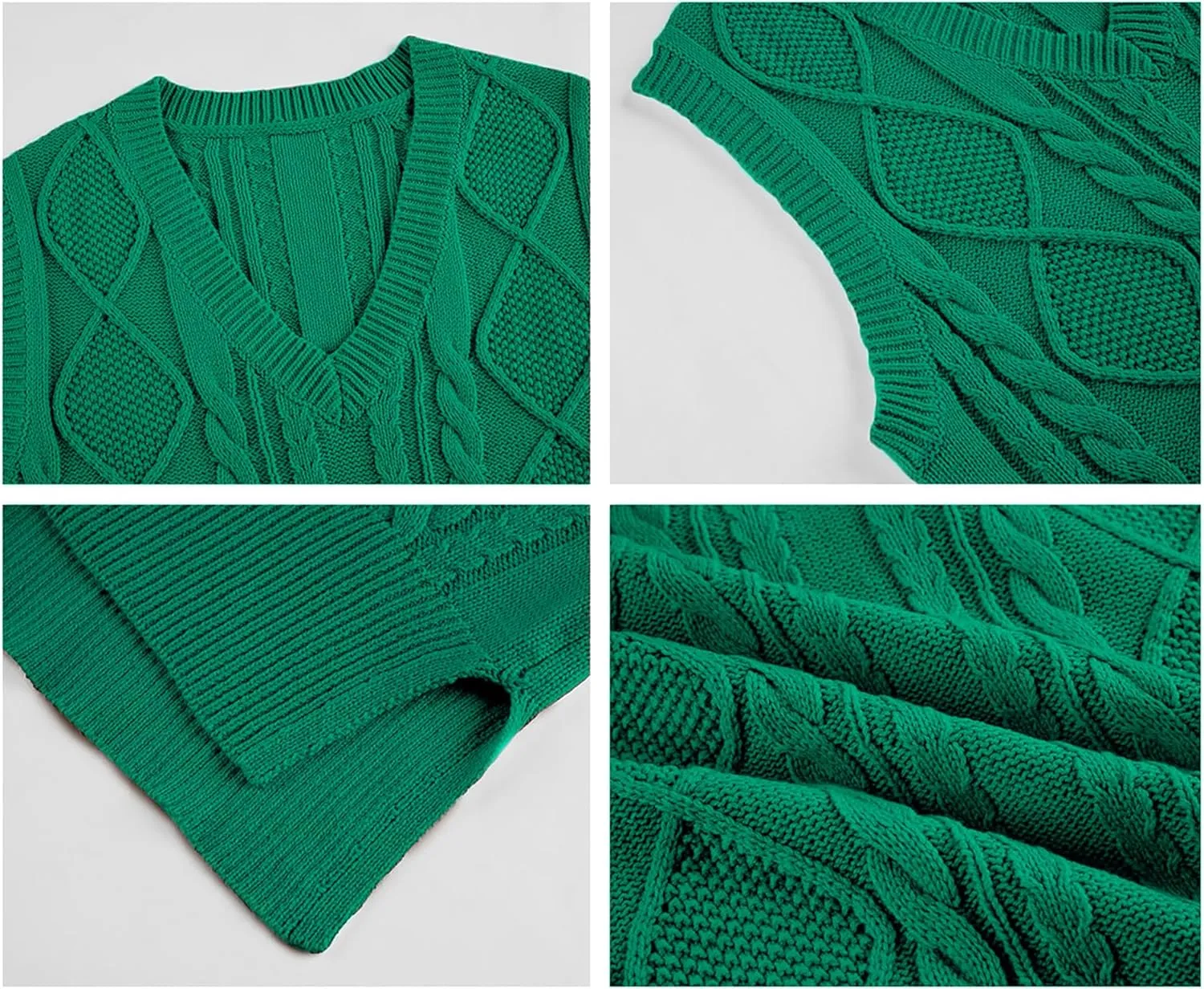 Sweater Vest for Women V Neck Sleeveless Knit Solid Casual Ribbed Preppy Pullover Tops