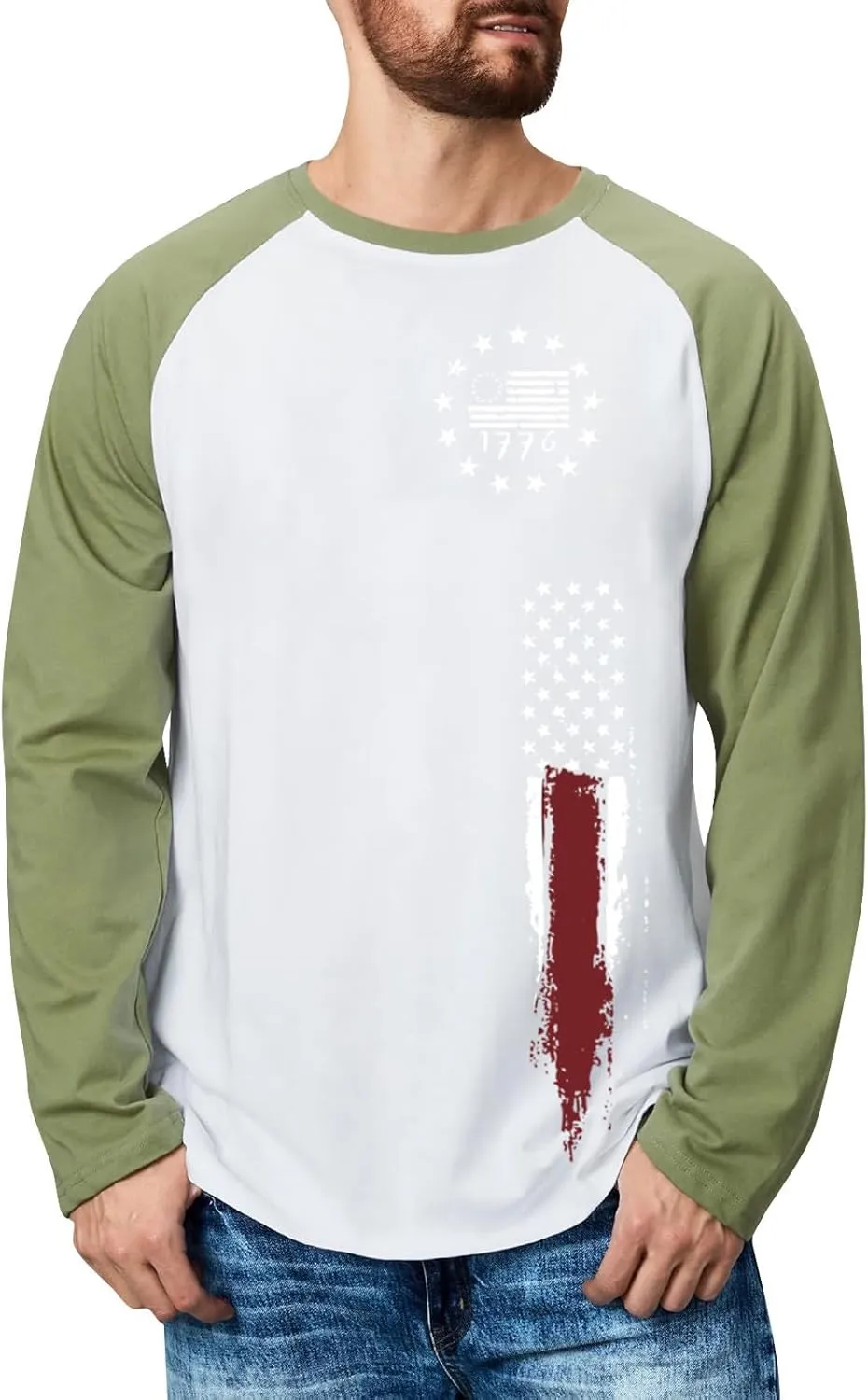 Sweatshirts For Men Crewneck Vintage Casual Prints Long Sleeve Graphic Fashion Outdoor Graphic Sweatshirts