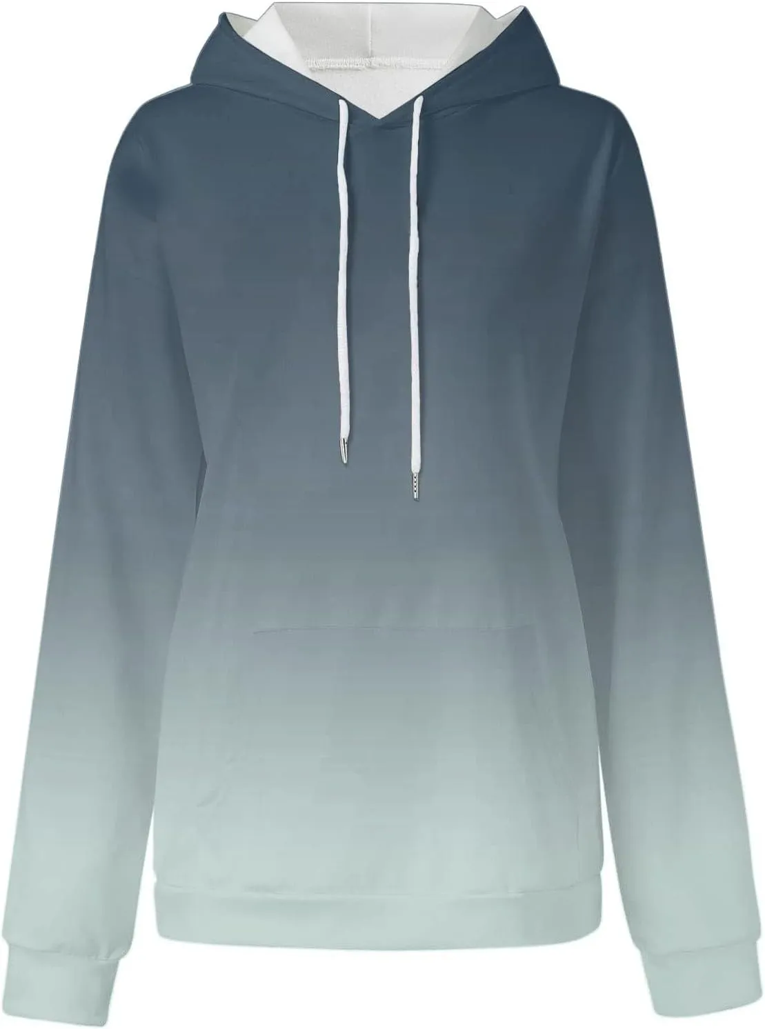 Sweatshirts for Women Trendy Gradient Hoodies Casual Drawstring Hoodie Teen Girl Oversized Sweatshirts with Pockets