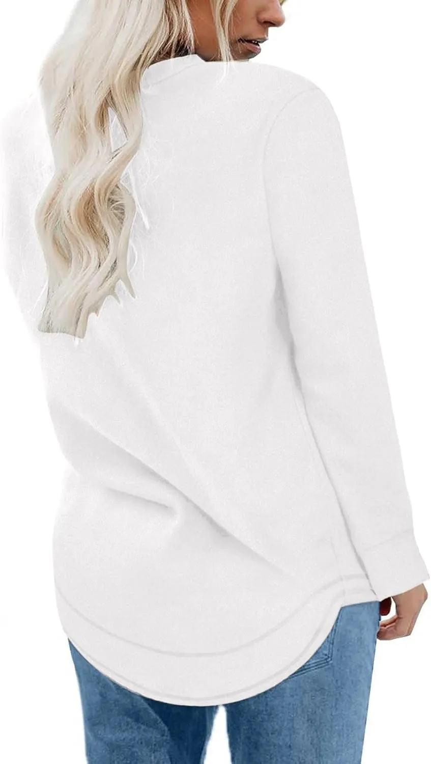 TANGNADE Womens Oversized Sweatshirts Long Sleeve Crewneck Dressy Casual Pullover Lightweight Fall Tunic Tops Blouses
