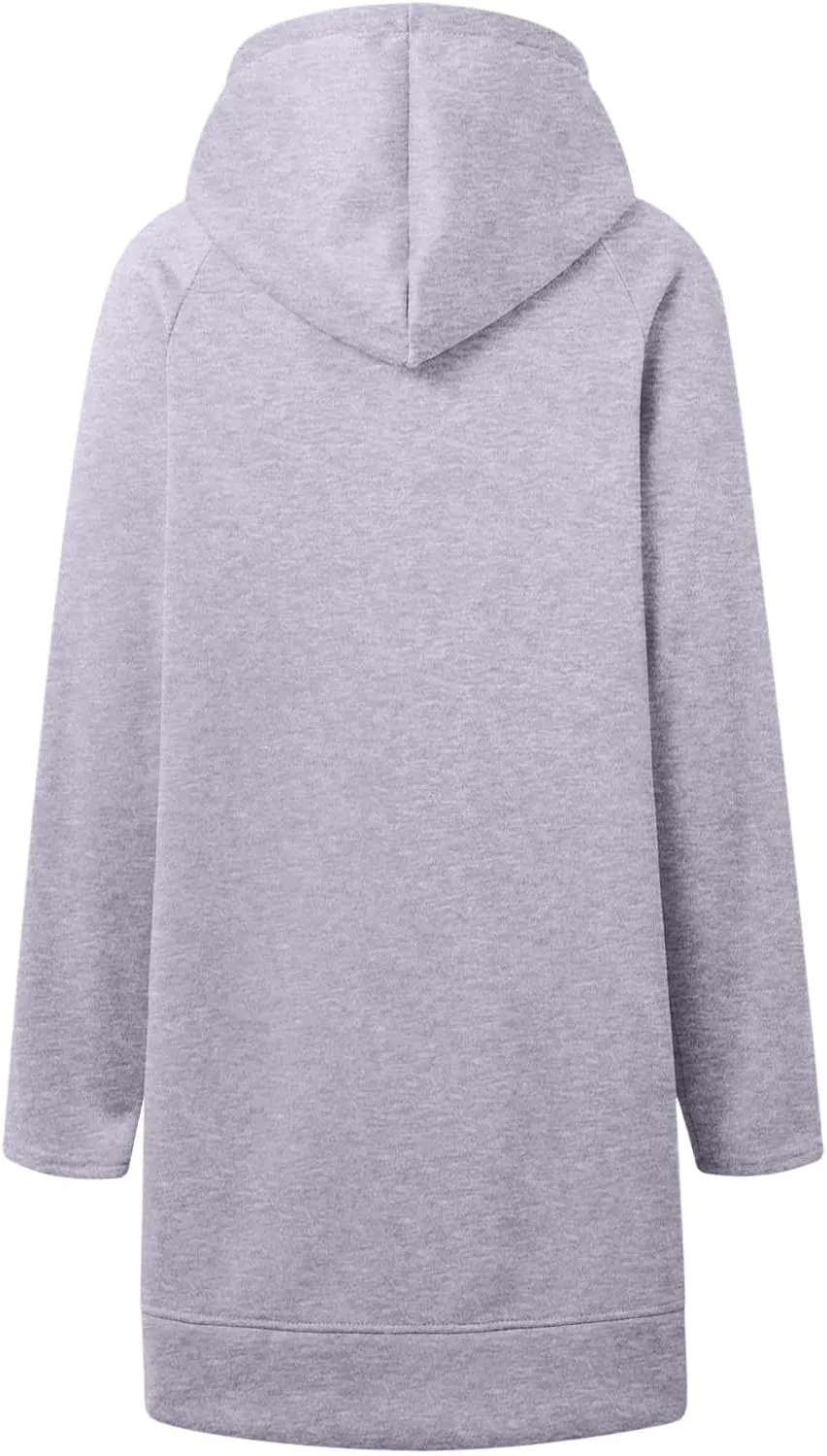 The Warmy Oversized Hoodie Dress For Women,Valentines Cute Graphic Long Sleeve Pullover Sweatshirt With Pocket