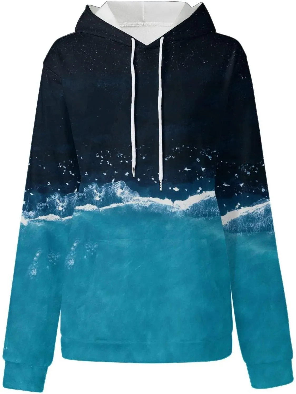 Tie Dye Oversized Hoodie for Women Long Sleeve Loose Fit Pullover Sweatshirts Drawstring Casual Hooded Fall Clothes