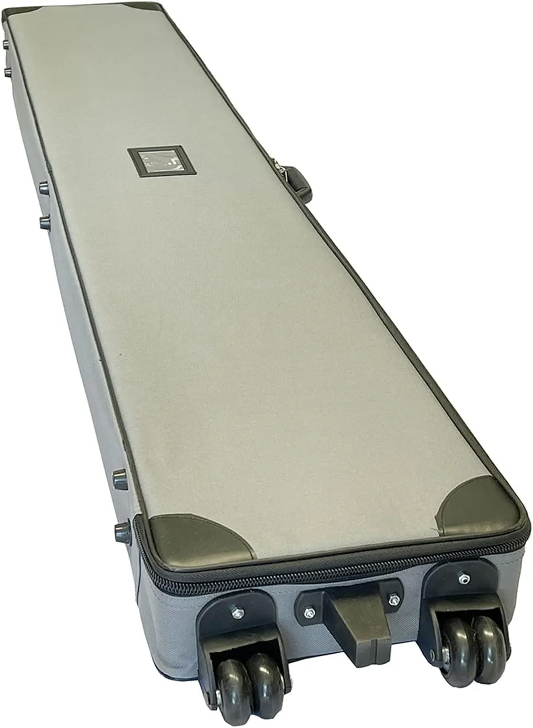 Trade Show Suitcase - Durable Canvas Rolling Travel Bag with Inner Strap, 2 Wheels with Support Legs, Large Capacity (63" x 10" x 3")