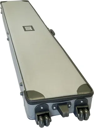 Trade Show Suitcase - Durable Canvas Rolling Travel Bag with Inner Strap, 2 Wheels with Support Legs, Large Capacity (63" x 10" x 3")
