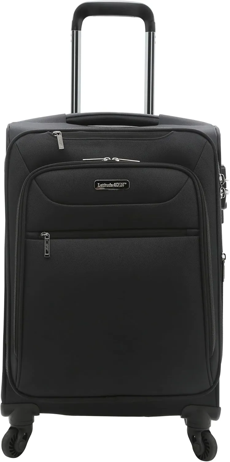 Travelers Club Explorer Expandable Luggage, Black, Checkin 28-Inch