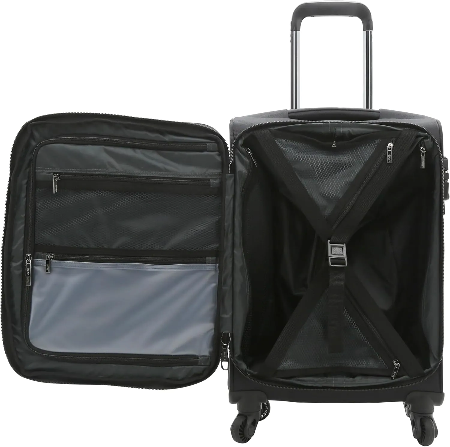 Travelers Club Explorer Expandable Luggage, Black, Checkin 28-Inch