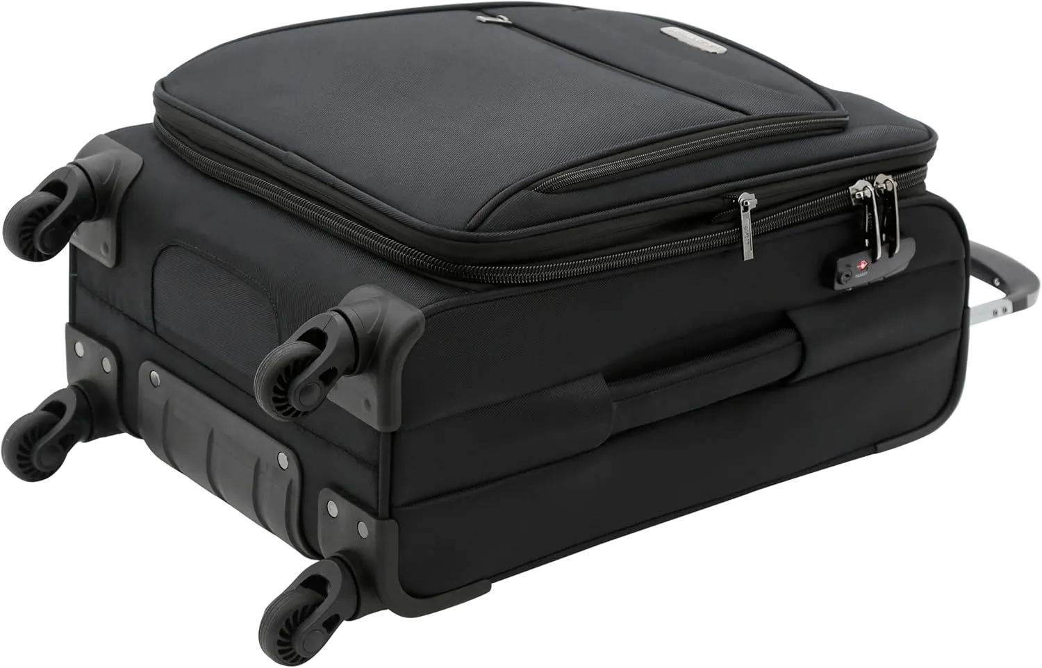 Travelers Club Explorer Expandable Luggage, Black, Checkin 28-Inch