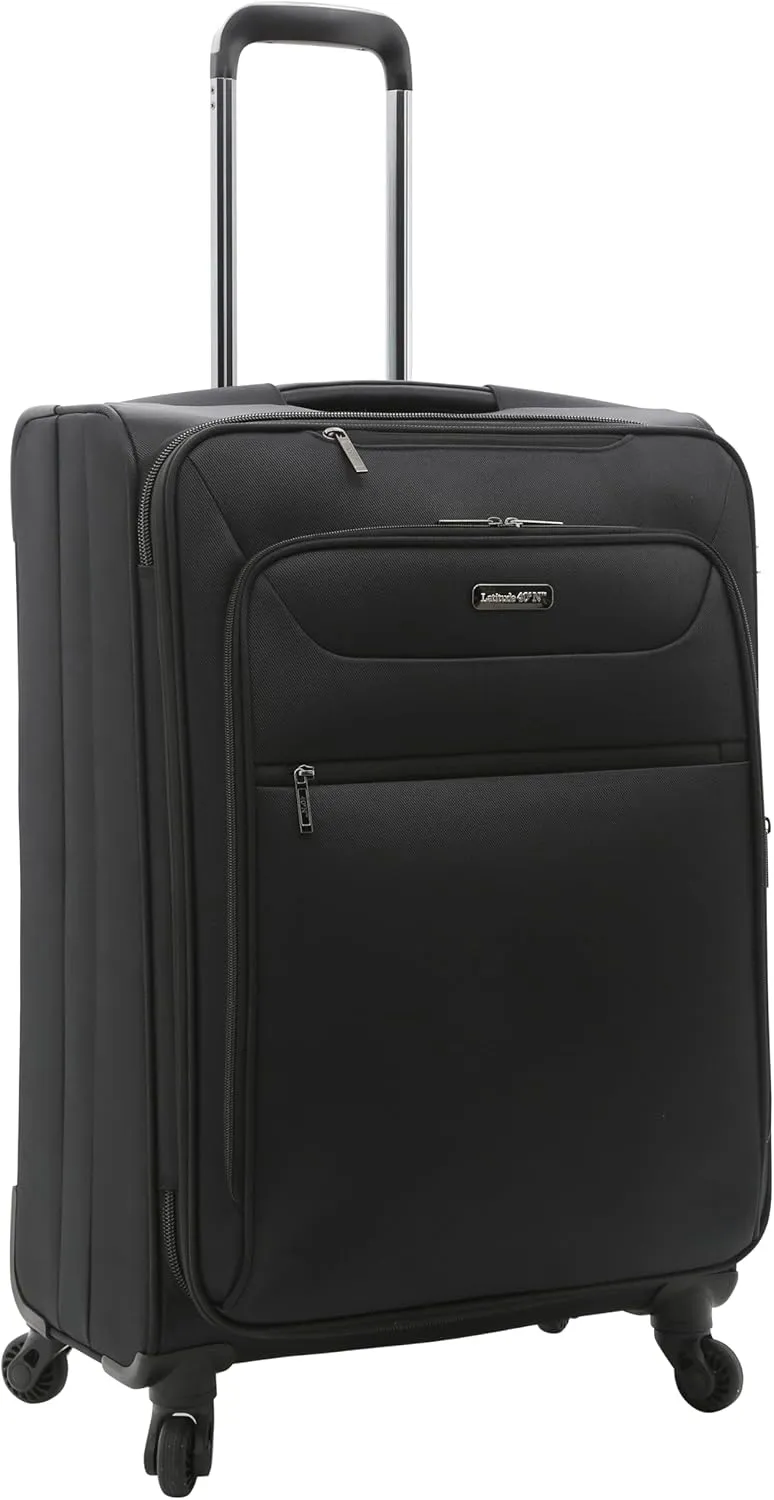 Travelers Club Explorer Expandable Luggage, Black, Checkin 28-Inch