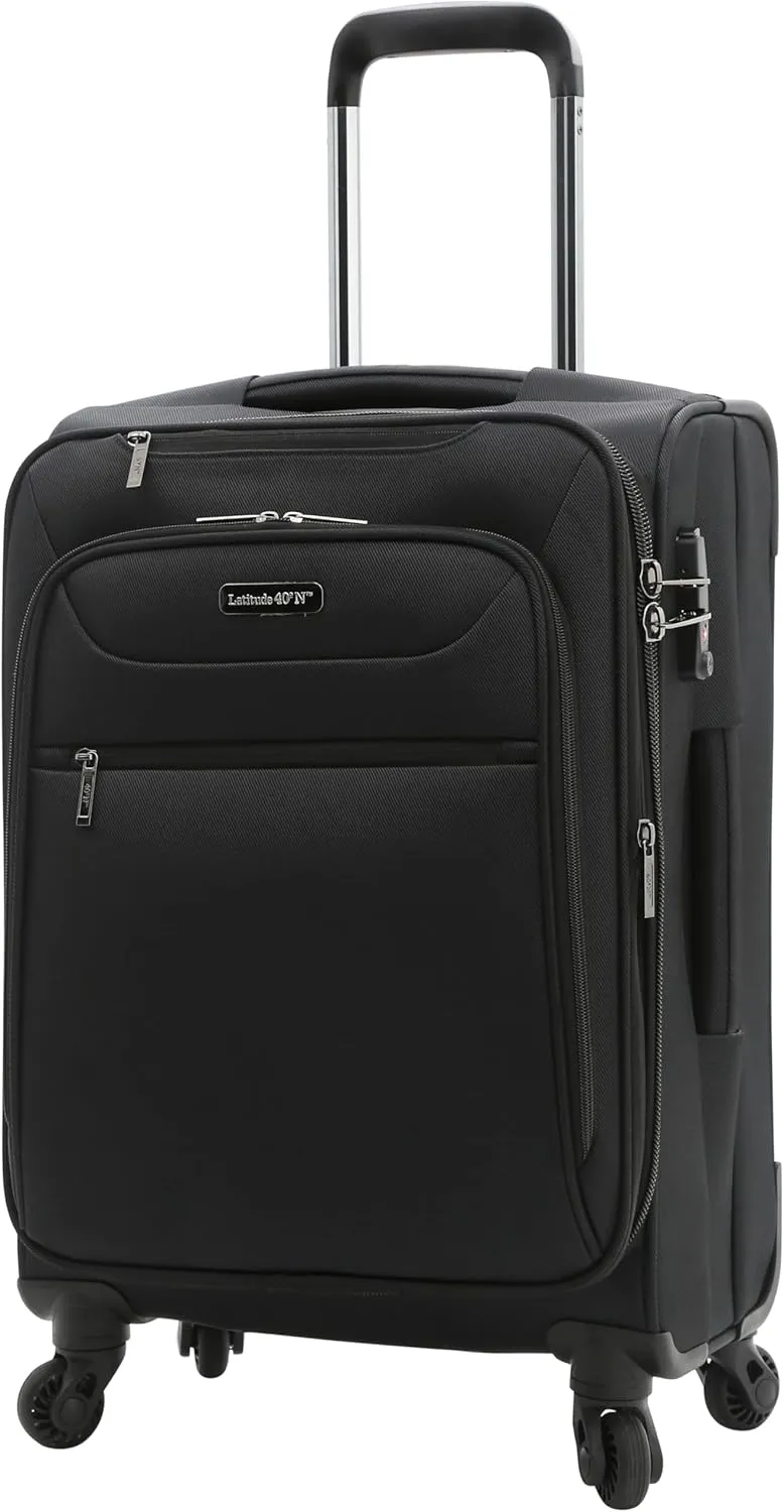 Travelers Club Explorer Expandable Luggage, Black, Checkin 28-Inch