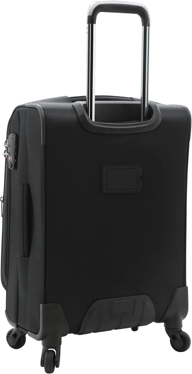 Travelers Club Explorer Expandable Luggage, Black, Checkin 28-Inch
