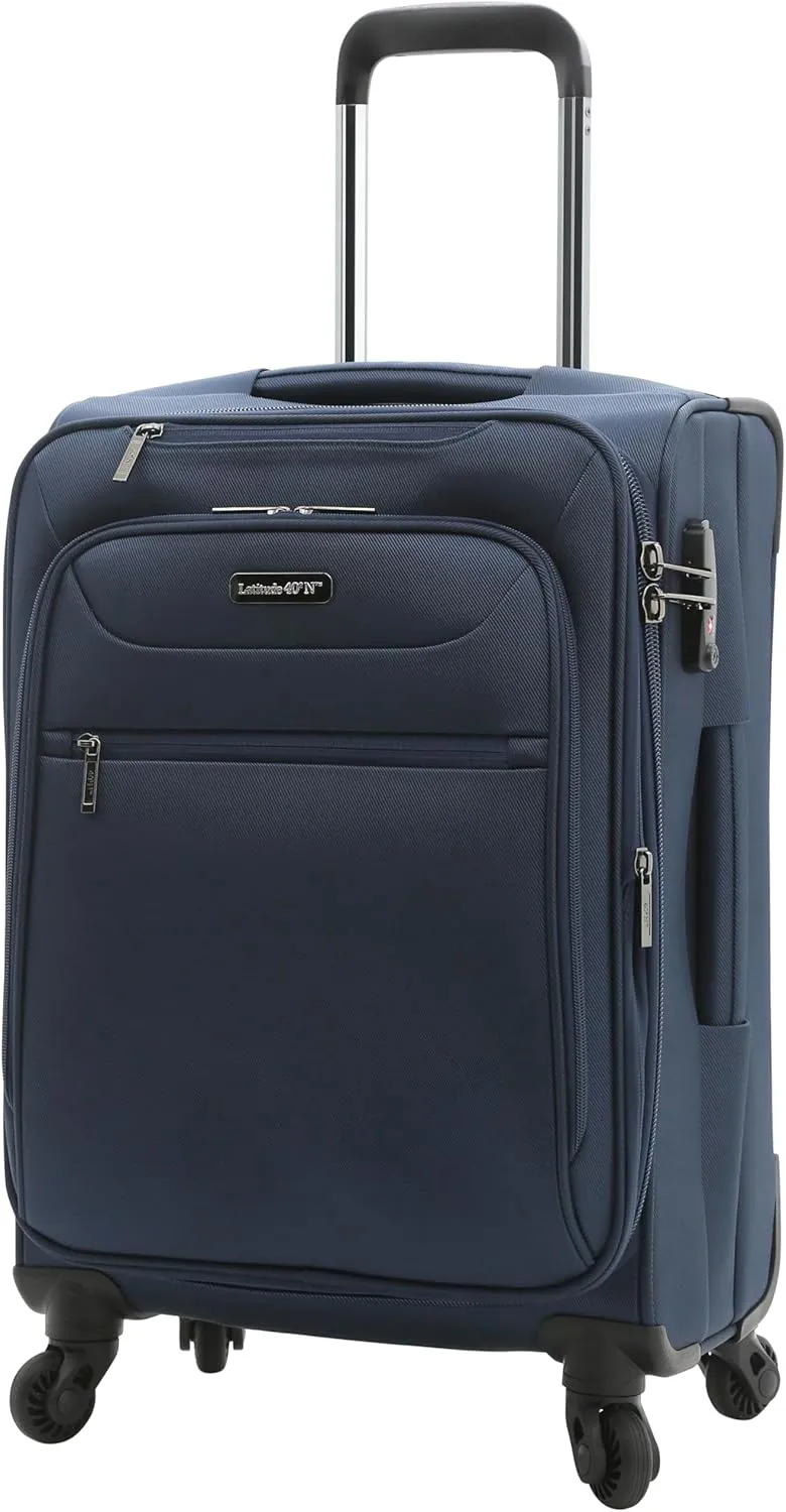 Travelers Club Explorer Expandable Luggage, Navy Blue, Checkin 28-Inch