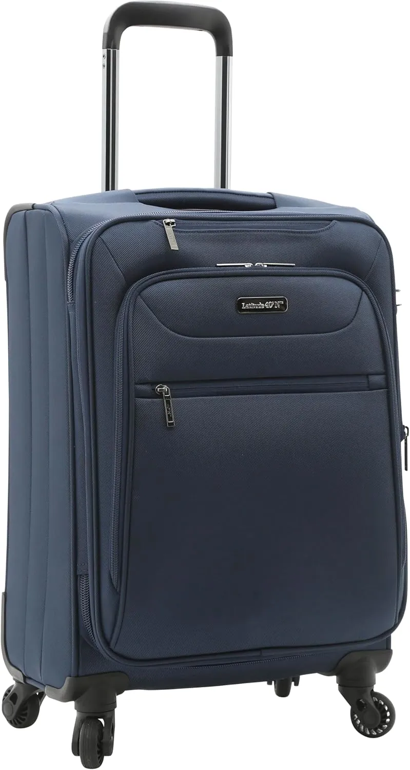 Travelers Club Explorer Expandable Luggage, Navy Blue, Checkin 28-Inch