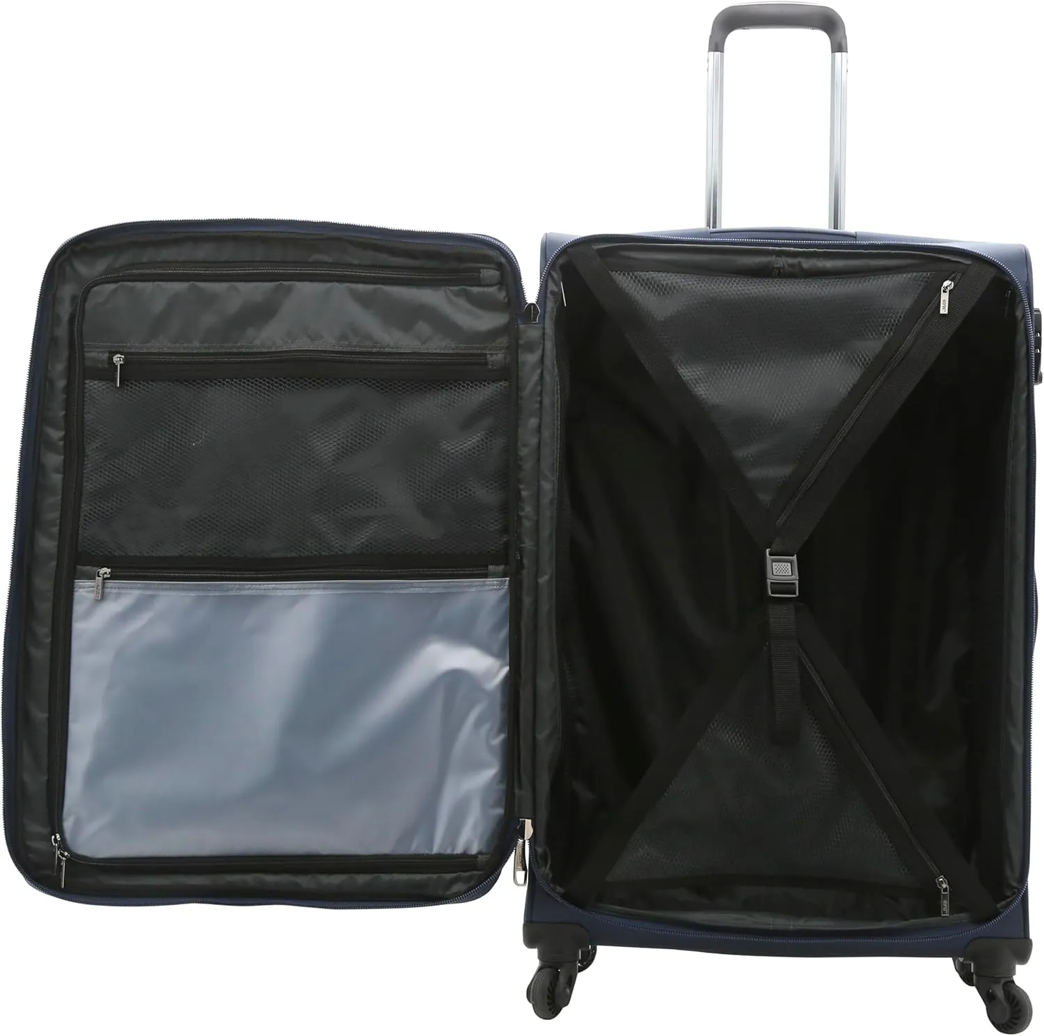 Travelers Club Explorer Expandable Luggage, Navy Blue, Checkin 28-Inch