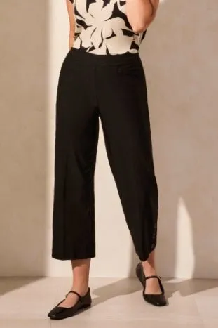 Tribal Flatten It® Pull-On Capri With Eyelets - Black