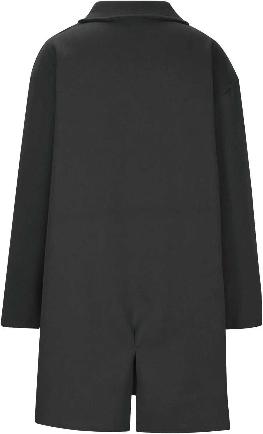 Uillui Womens Classic Thicken Pea Coat Casual Elegant Overcoat Single Breasted Winter Coat Wool Dress Coat Long Trench Coats