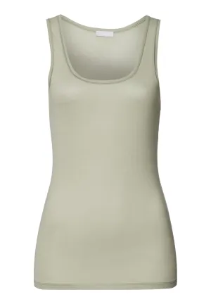 Ultralight Round Neck Cotton Tank Top | Crystal Green 71821-2732