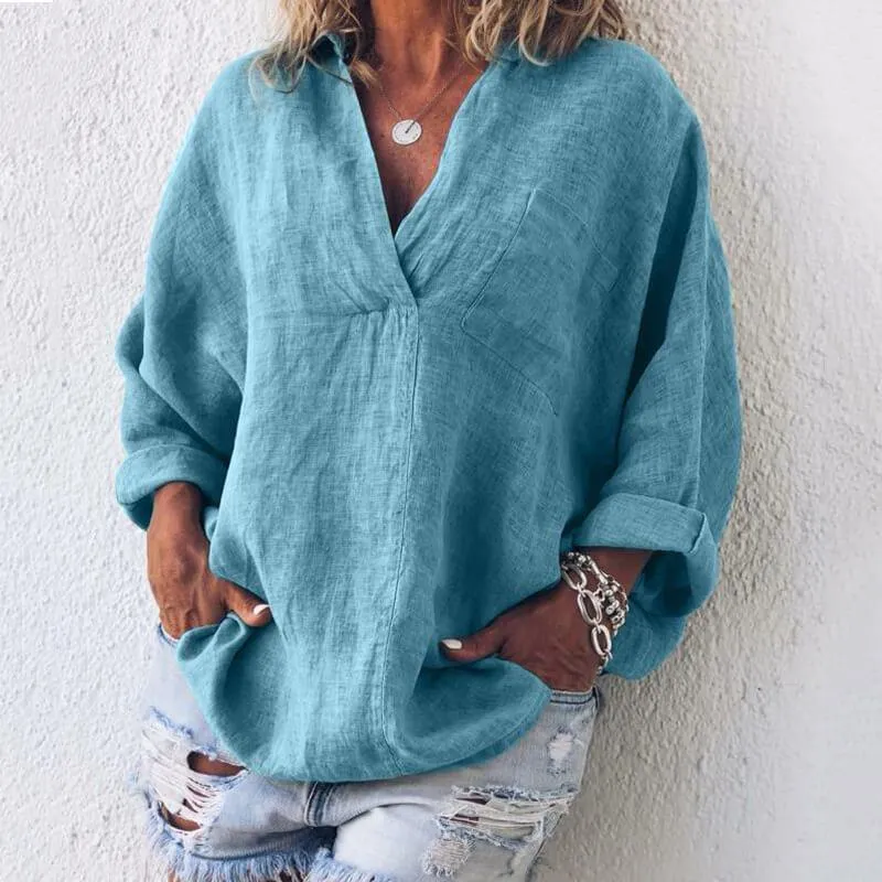 V-neck Loose Blosue