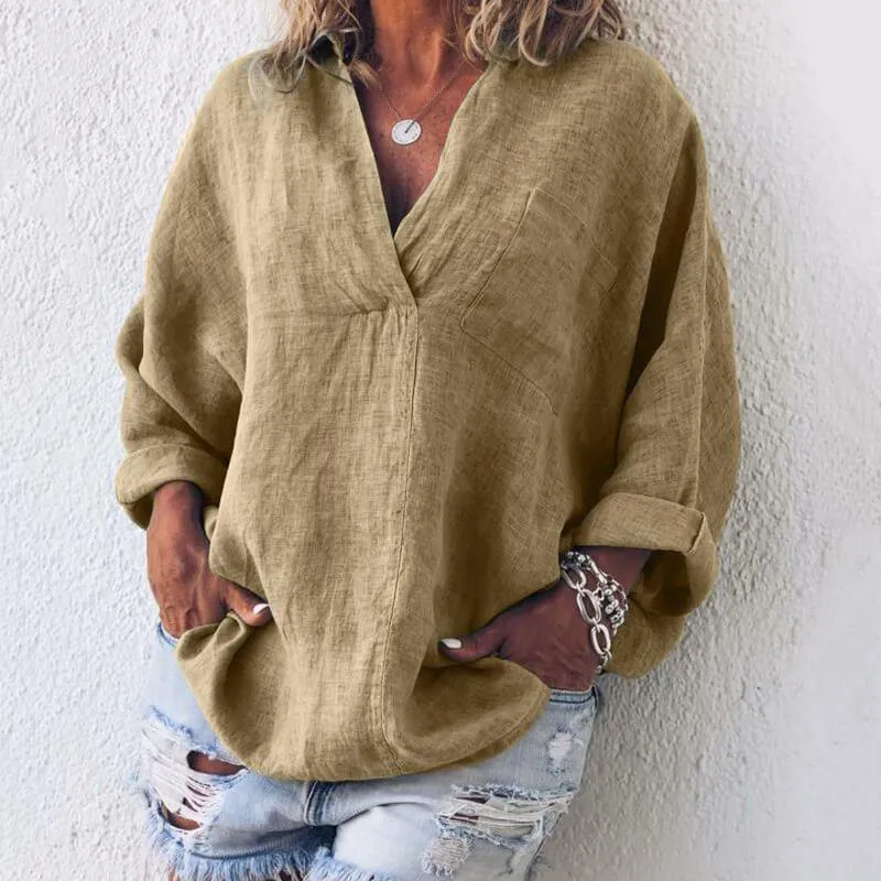 V-neck Loose Blosue