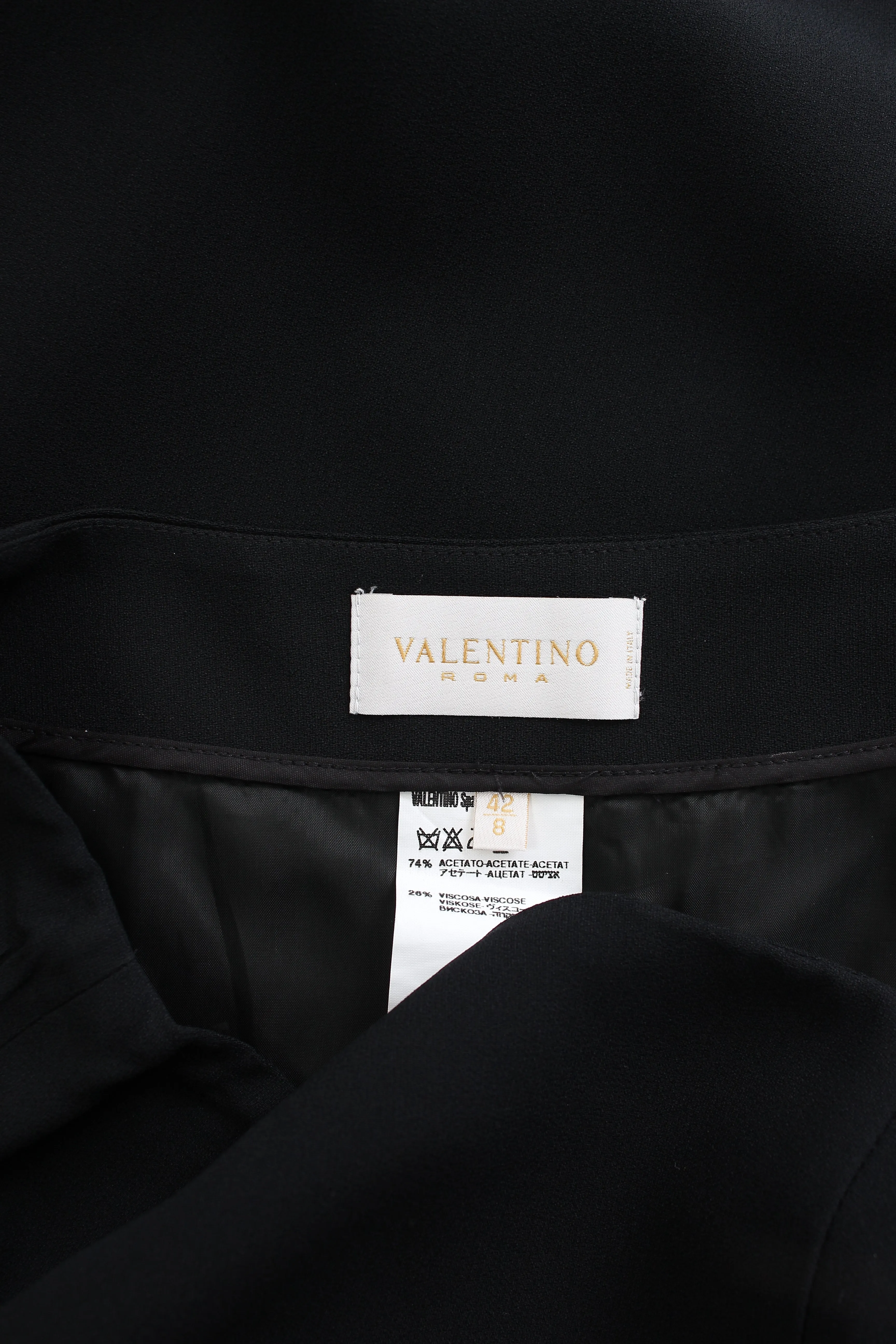 Valentino Classic Crepe Skirt