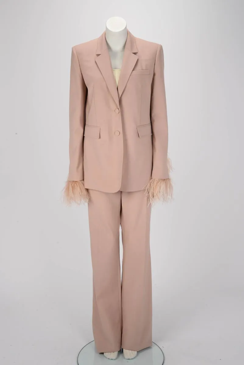 Valentino Sand Wool Classic Pant IT 46