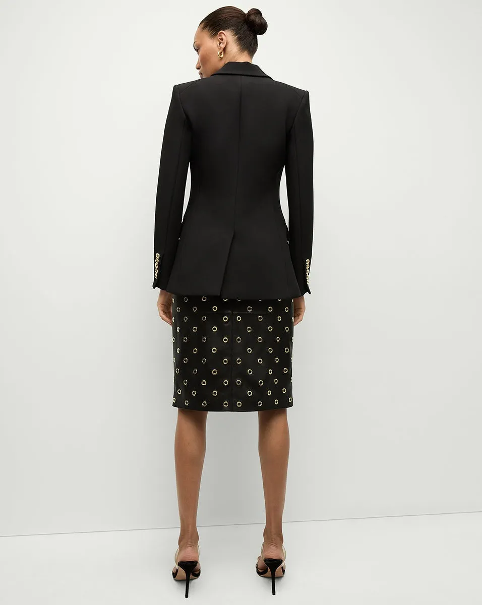 Veronica Beard Anderson Skirt in Black/Gold