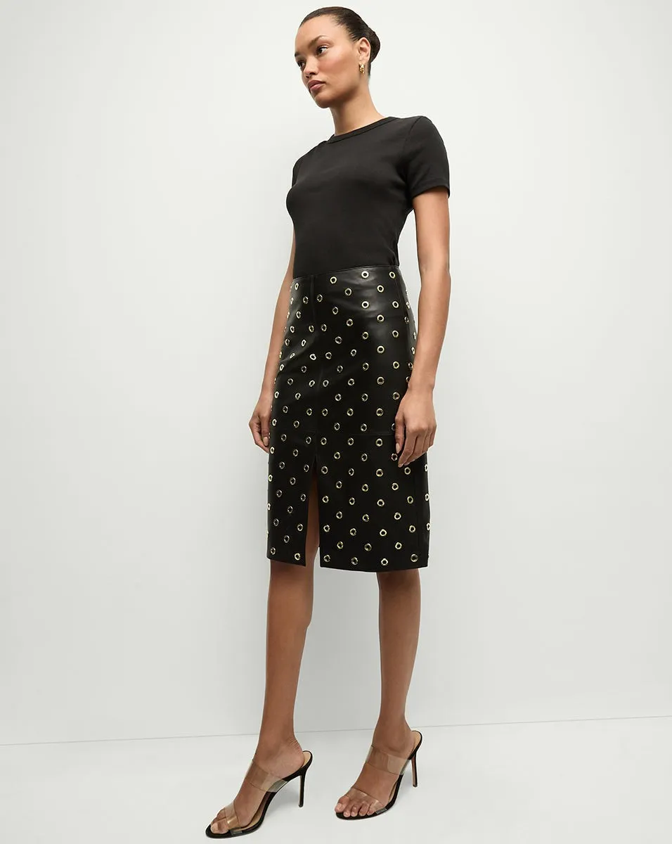 Veronica Beard Anderson Skirt in Black/Gold