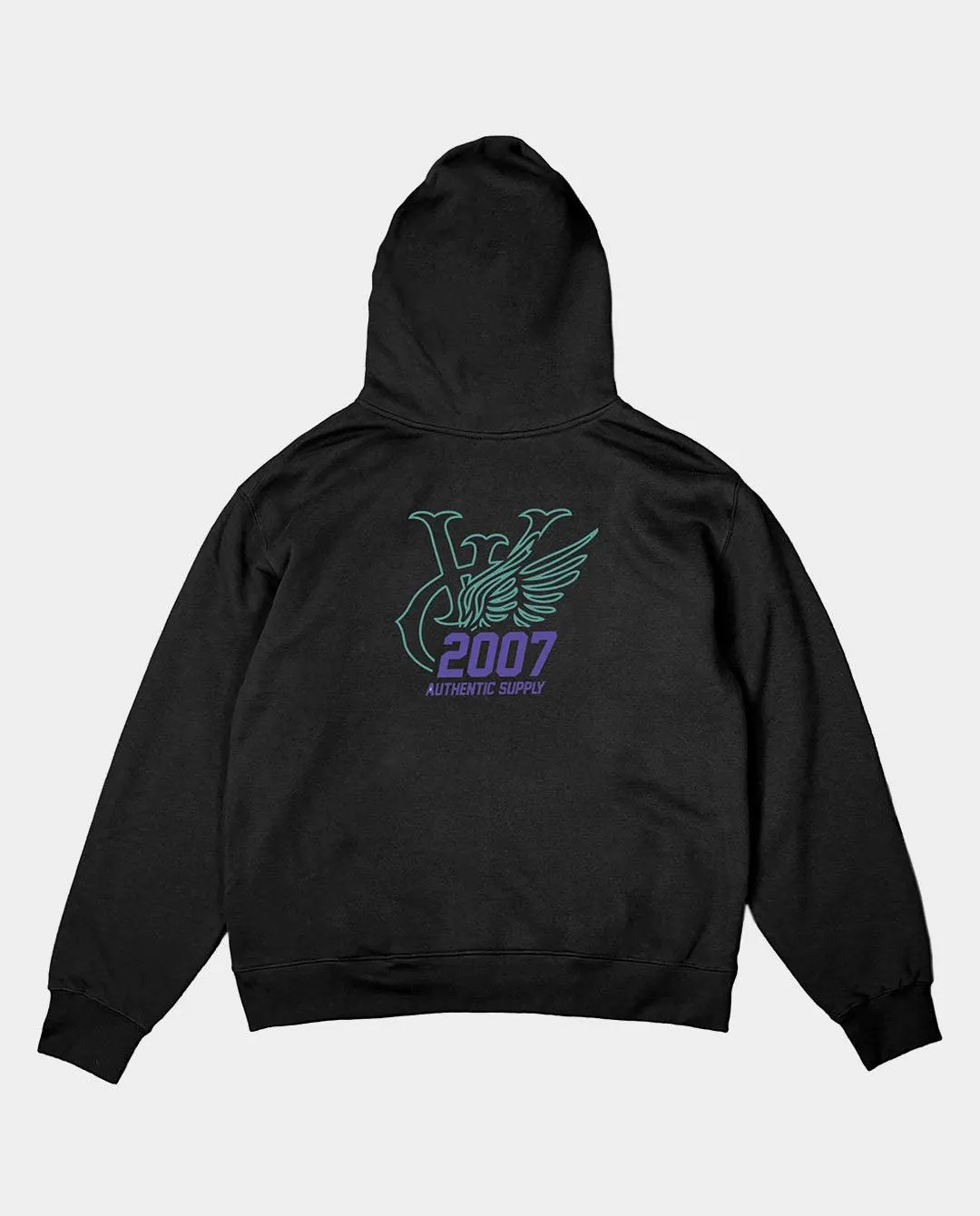 Vic - Wing 7 Zip Hood - Black