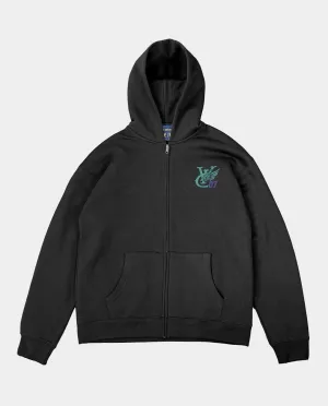 Vic - Wing 7 Zip Hood - Black
